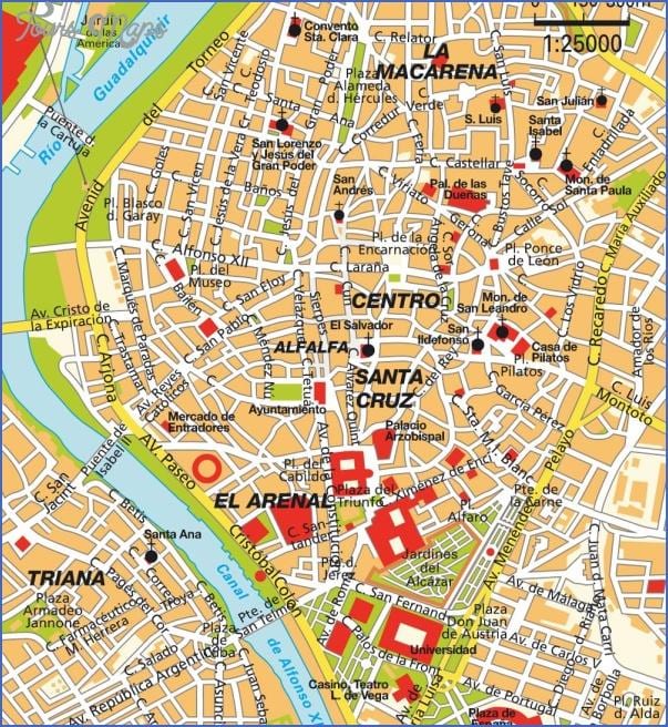 Seville markið kort