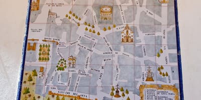 Kort af gyðingahverfi Seville