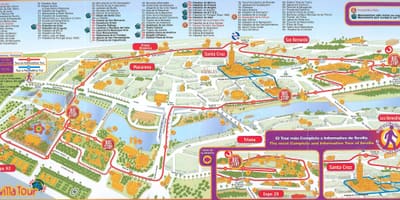 Kort af Seville þetta börum