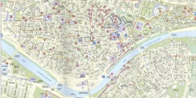 Götukort í Seville á spáni