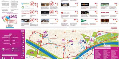 Seville hoppa á hop af strætó kort
