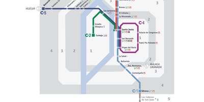 Lestarstöðinni í Seville kort